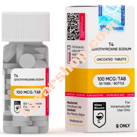 T4 Levothyroxine 100 mcg Hilma Biocare x 50 tablets