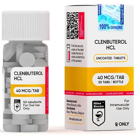 Clenbuterol Tablets 40 mcg Hilma Biocare x 50 tablets