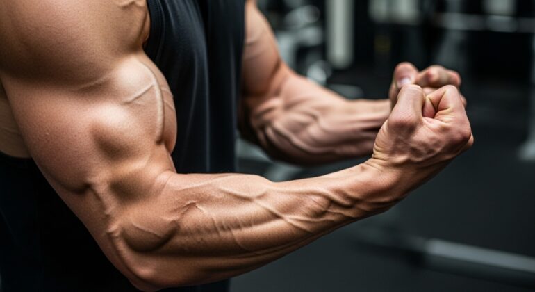 Muscle pump after workout showing metabolic stress and hypertrophy 1gearshop