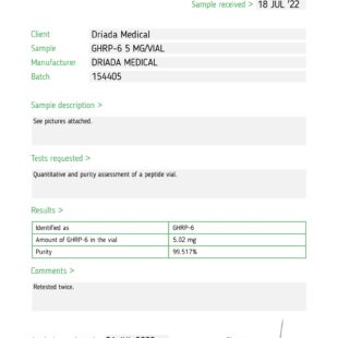 GHRP-6 Driada 5 mg