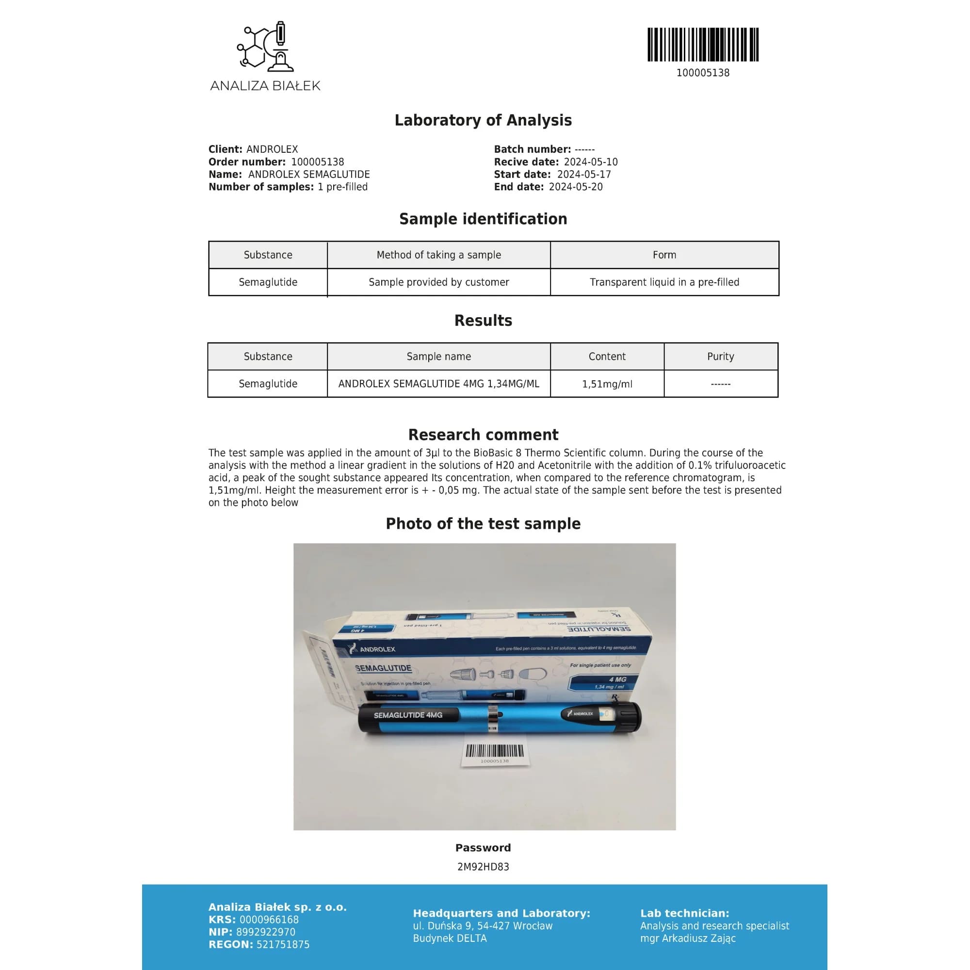 Semaglutide Pen Androlex 4 mg